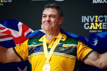 Photo of man celebrating win at Invictus Games